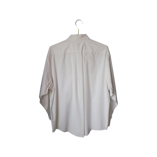 Roundtree & York White Button-down Shirt, Size Large