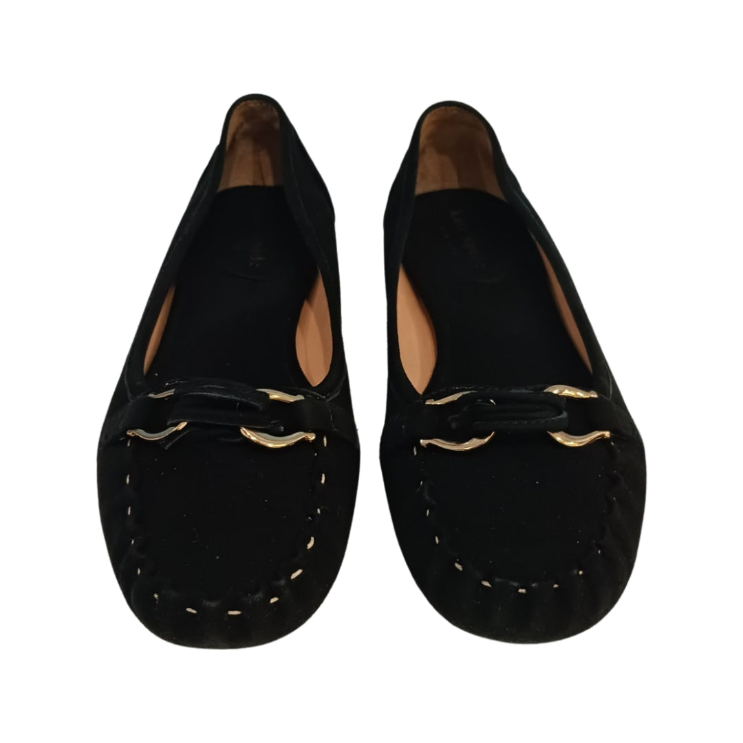 Kate Spade Black Loafers, Suede, Size 7