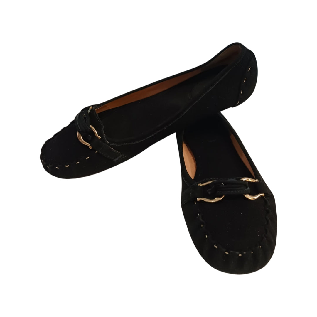 Kate Spade Black Loafers, Suede, Size 7