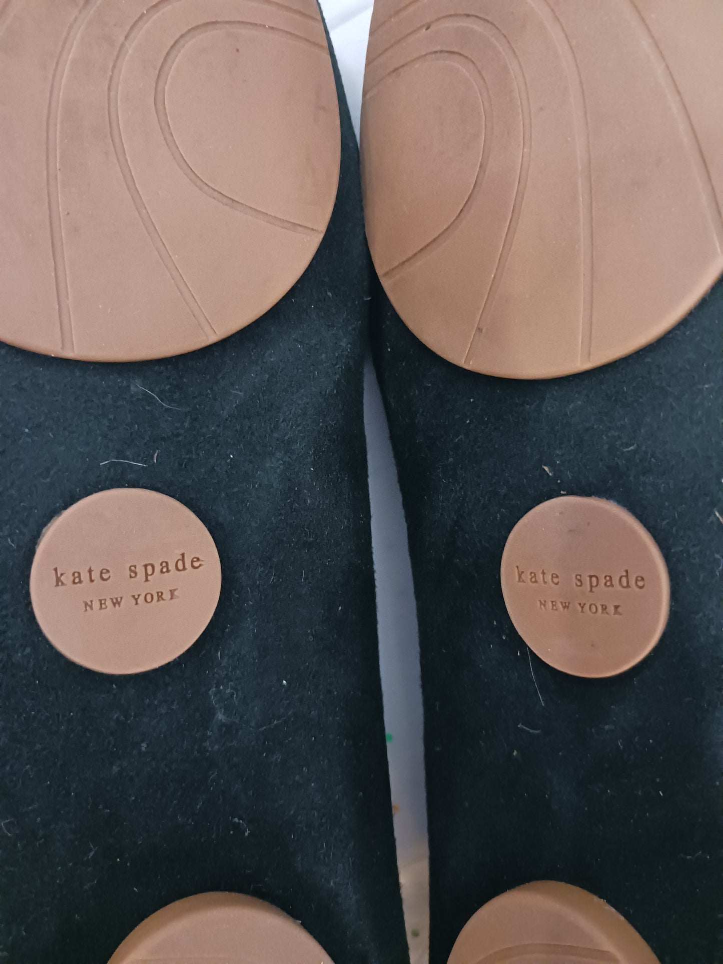 Kate Spade Black Loafers, Suede, Size 7