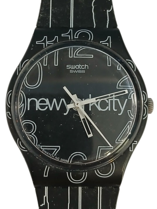 Vintage 2009 Unisex Swatch Watch - Lines in the Sky GZ209 - Needs New Band