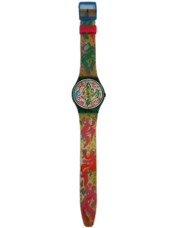 SWATCH 1993 QUARTZ GG129 GIROTONDO SPORT WATCH IN BOX