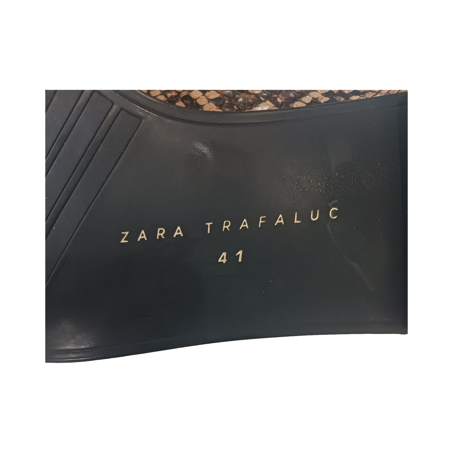 Zara Trafaluc Snake Print Loafers Flat, Size EU 41