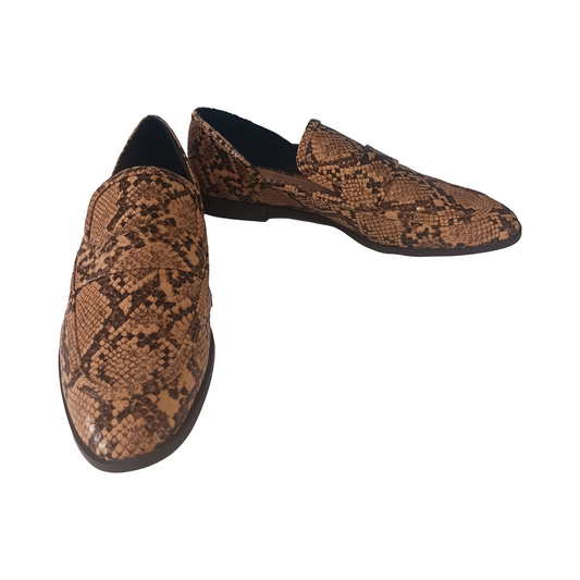 Zara Trafaluc Snake Print Loafers Flat, Size EU 41