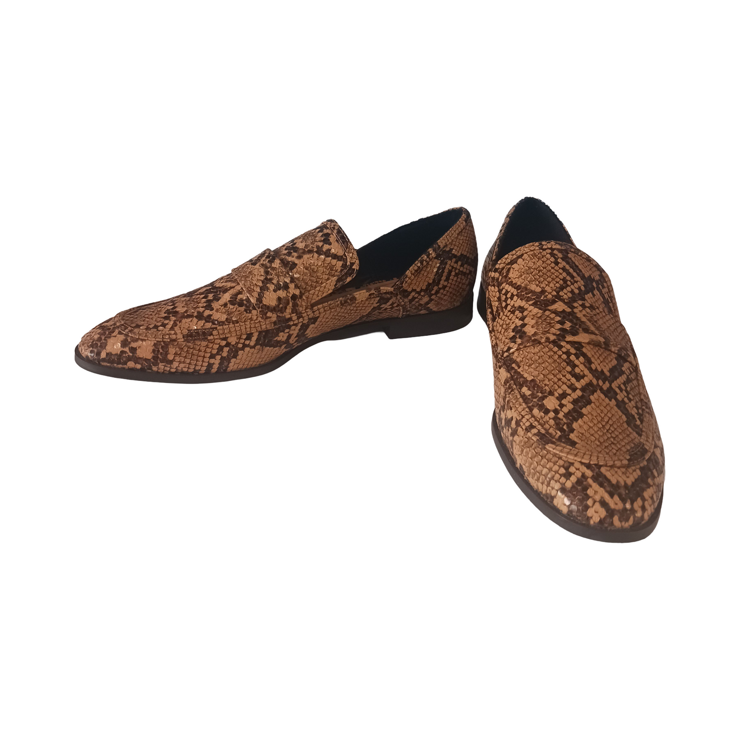 Zara Trafaluc Snake Print Loafers Flat, Size EU 41