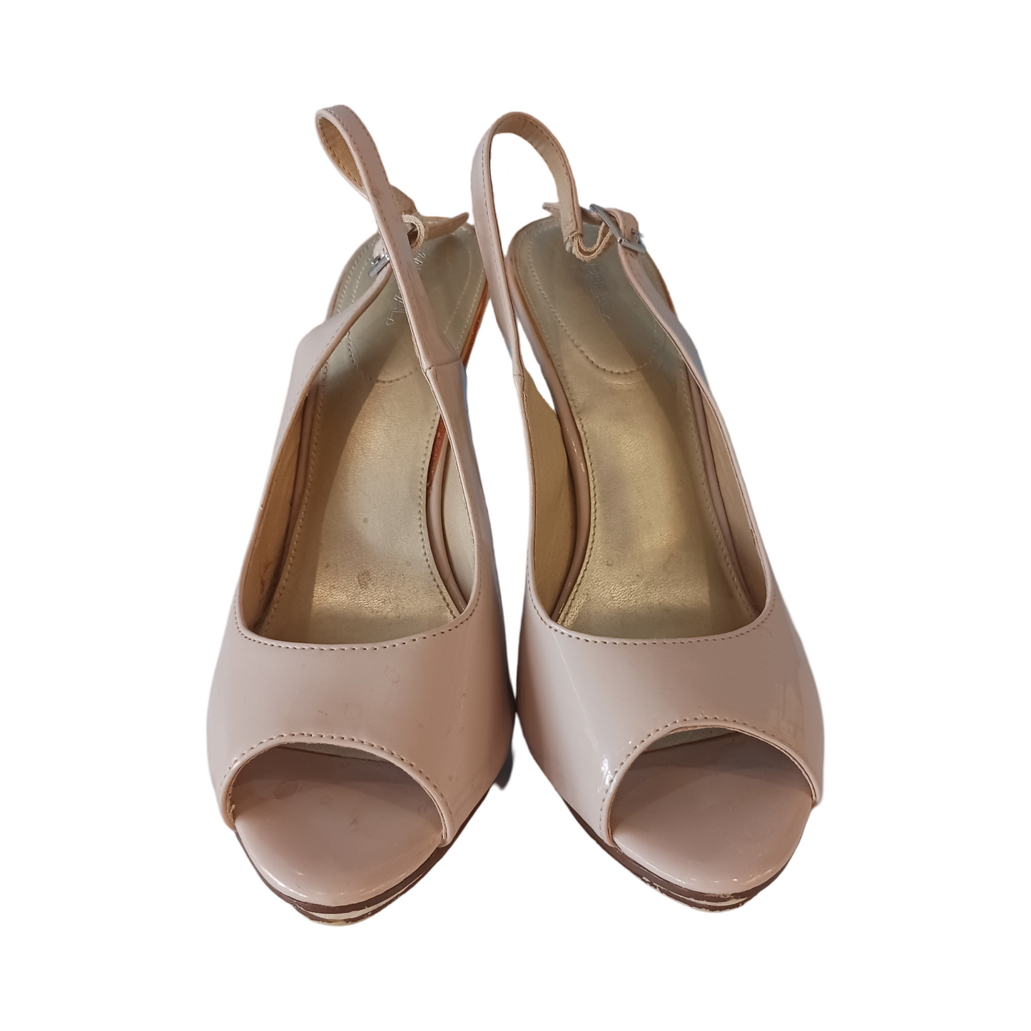 Xappeal Purrfect Nude Pink Beige Slingback Heels, Size 9.5