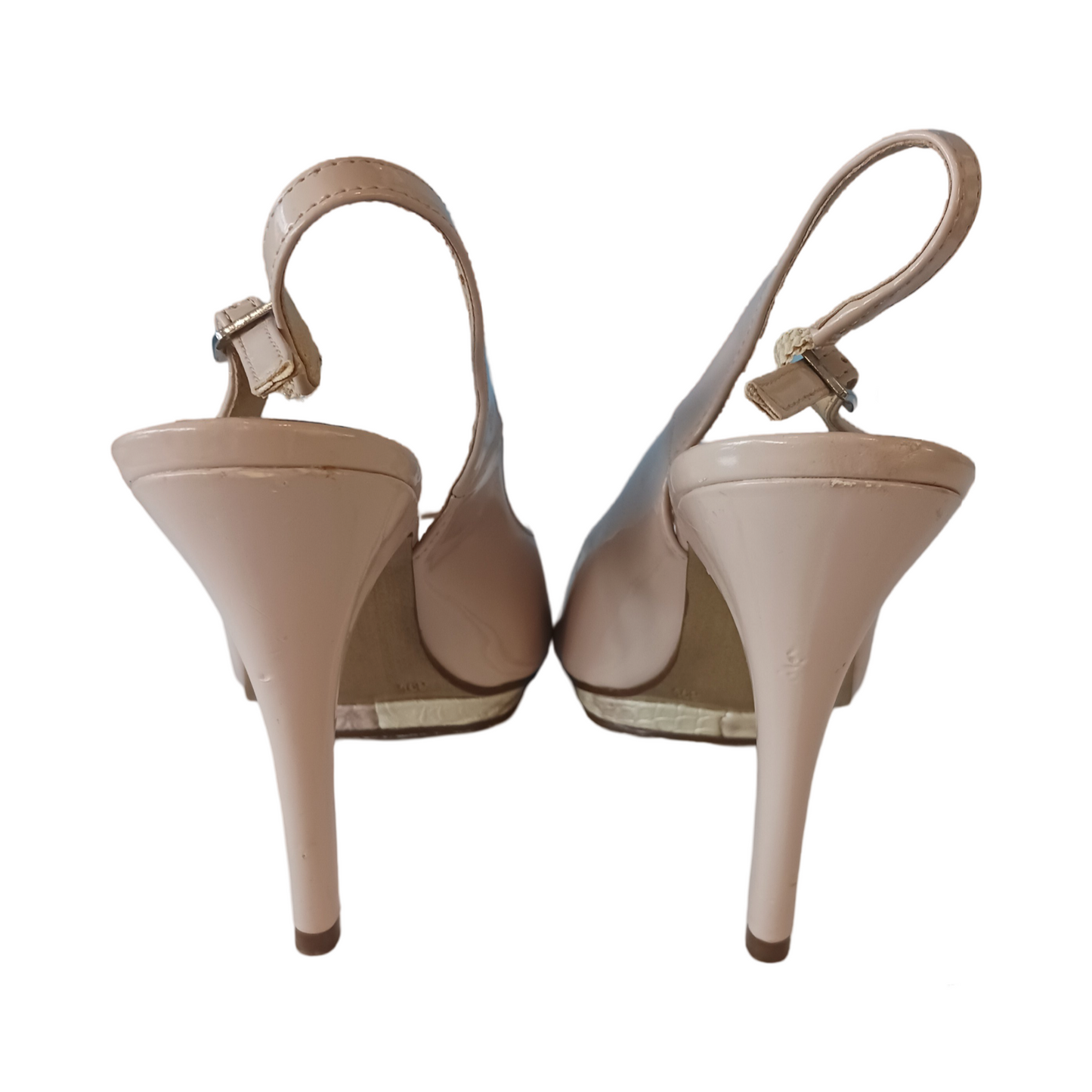 Xappeal Purrfect Nude Pink Beige Slingback Heels, Size 9.5