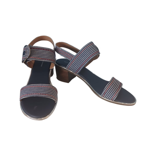 Tommy Hilfiger Striped Heeled Sandals, Size 10