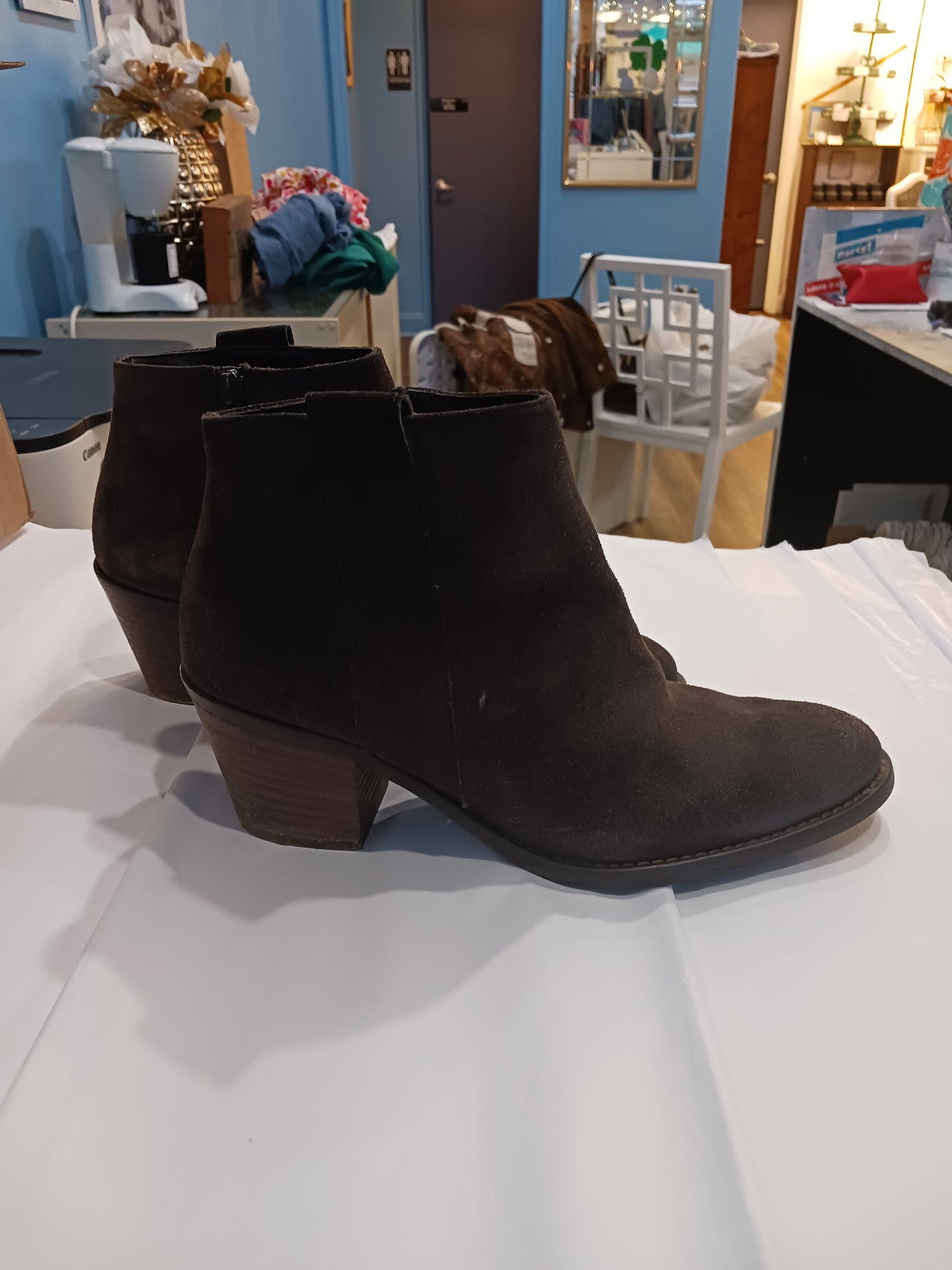Paul Green Suede Booties, Size US 8.5