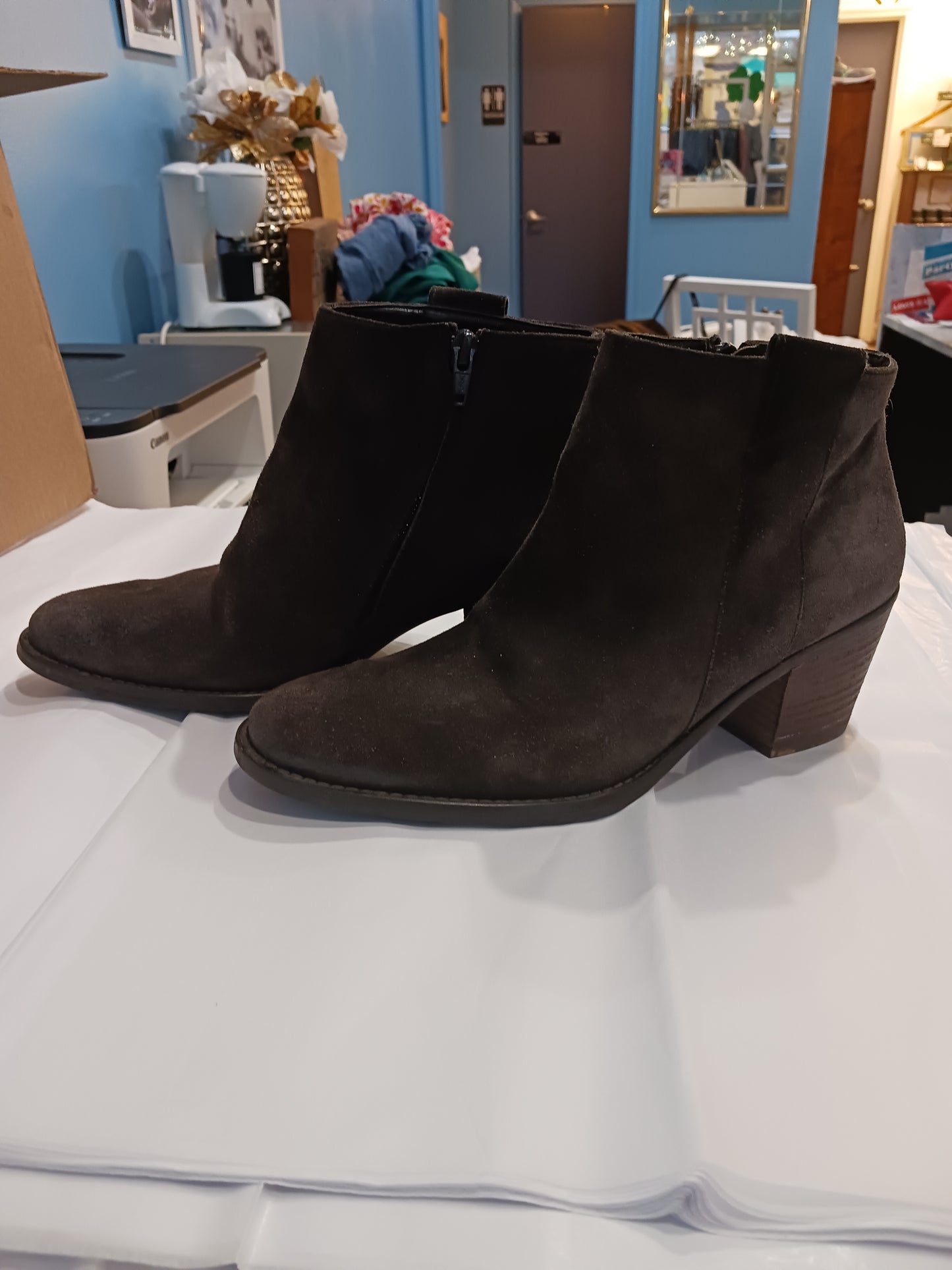 Paul Green Suede Booties, Size US 8.5