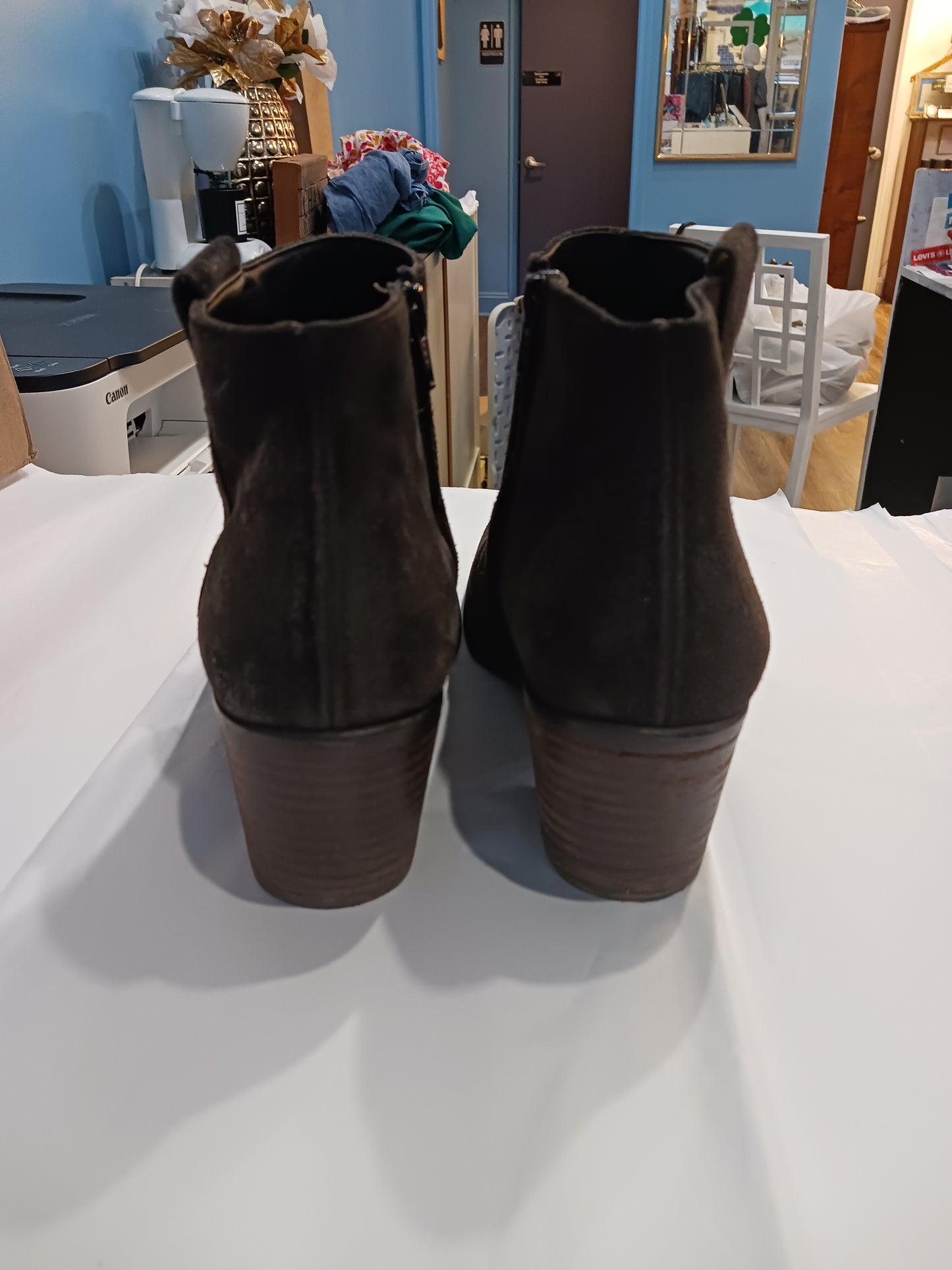 Paul Green Suede Booties, Size US 8.5