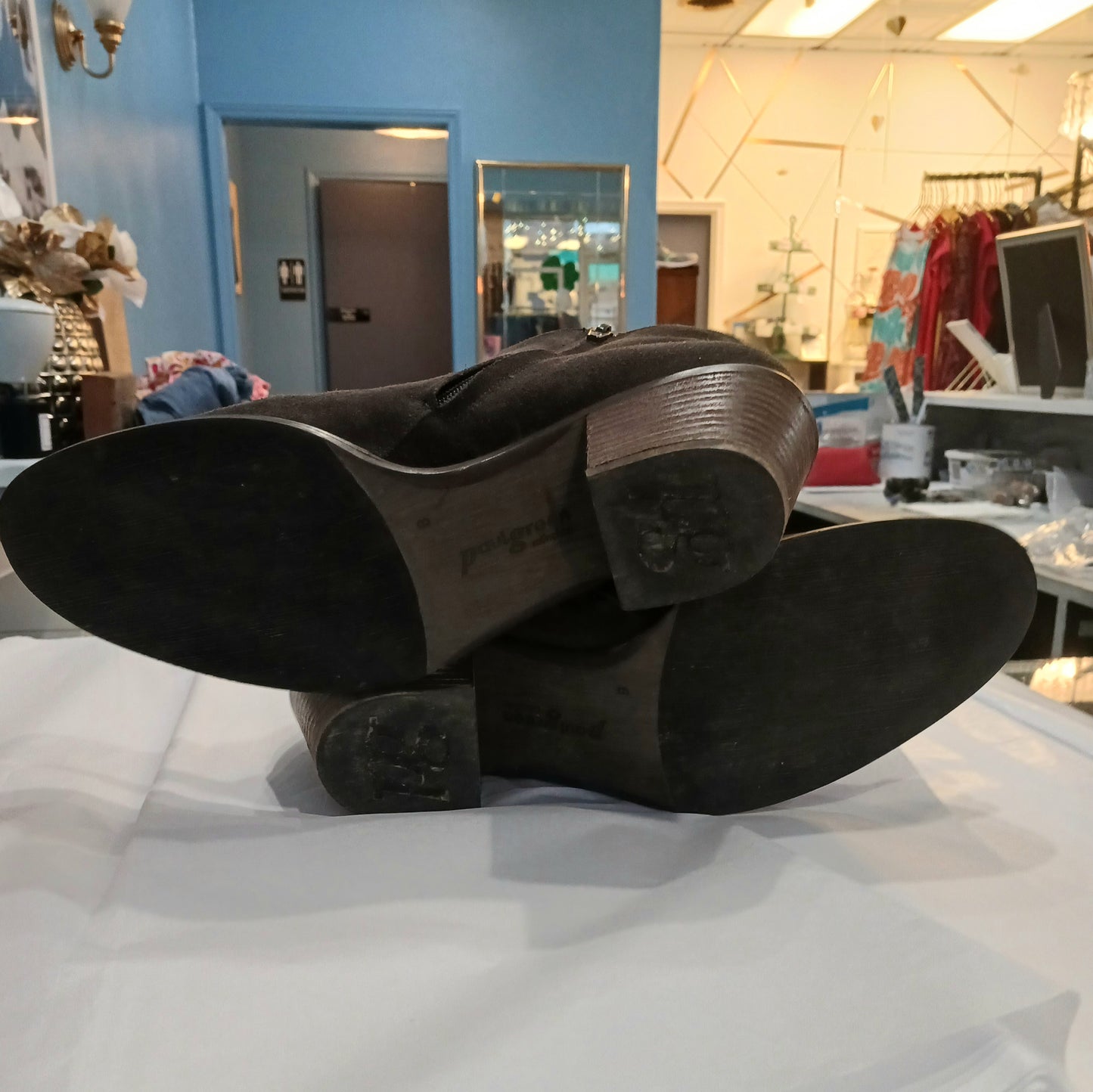 Paul Green Suede Booties, Size US 8.5