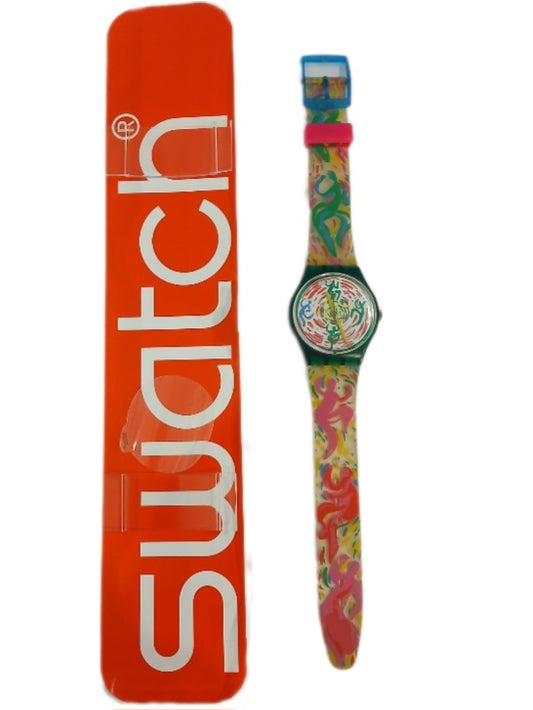 SWATCH 1993 QUARTZ GG129 GIROTONDO SPORT WATCH IN BOX
