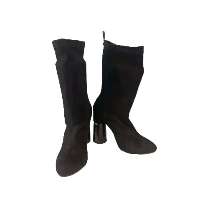 Public Desire Black Suede Boots, Size US 5