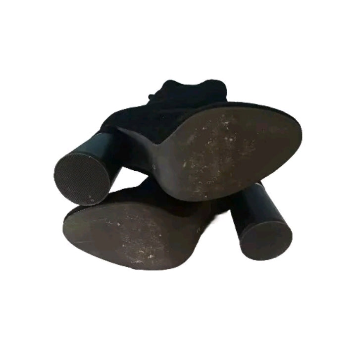 Public Desire Black Suede Boots, Size US 5