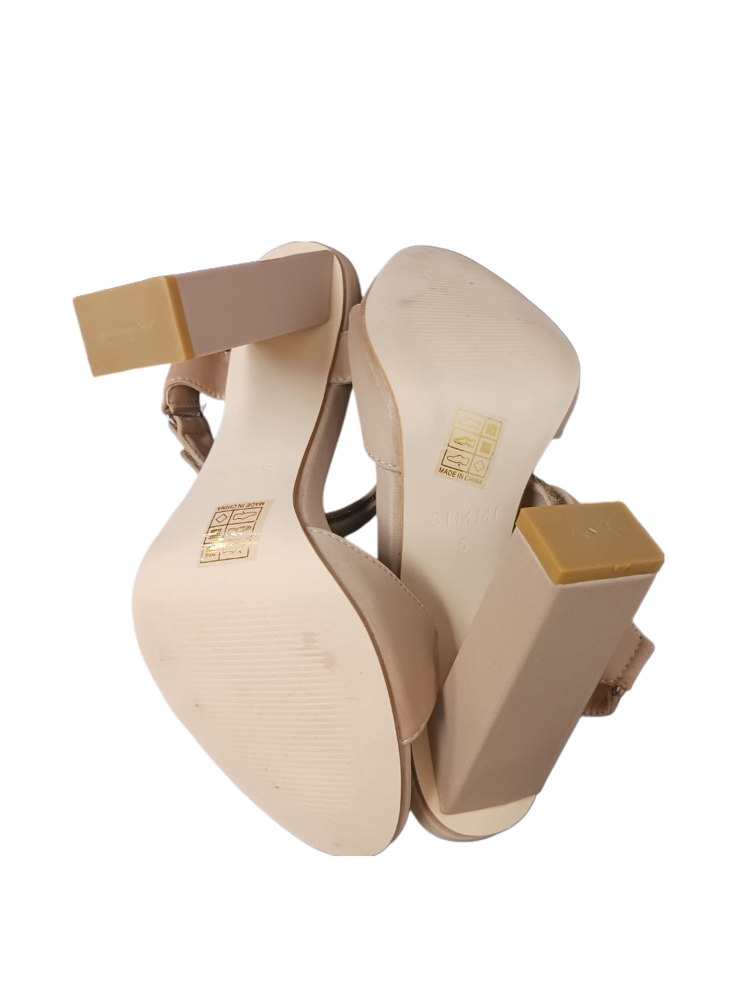 Simmi London Nude Beige Sandals Heels Shoes, Size US 5