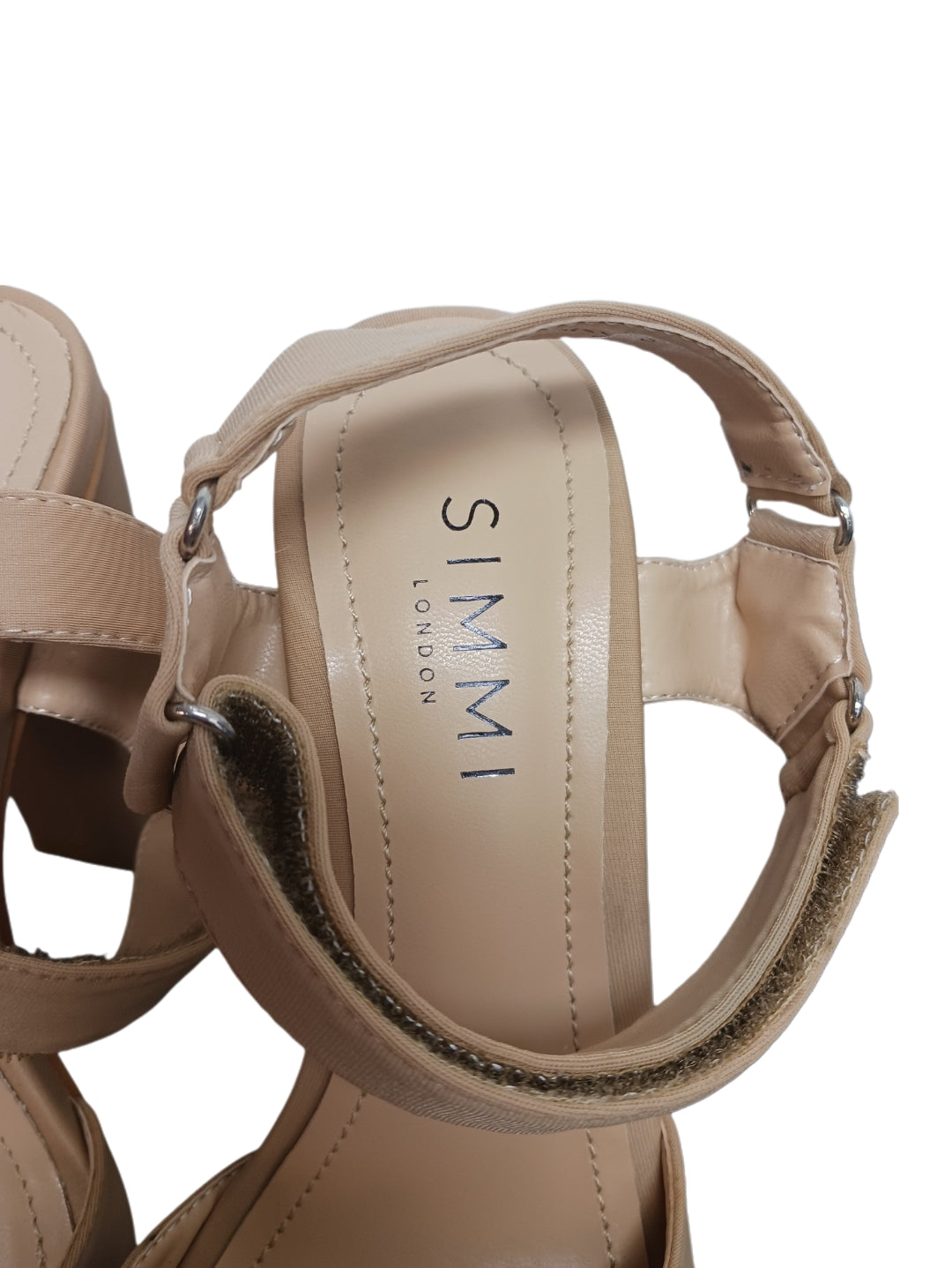 Simmi London Nude Beige Sandals Heels Shoes, Size US 5