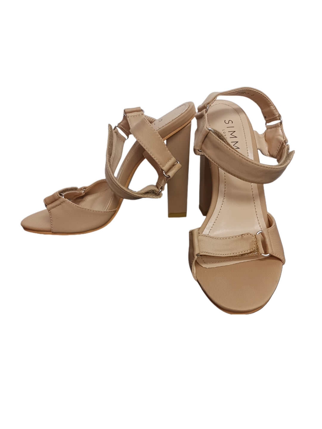 Simmi London Nude Beige Sandals Heels Shoes, Size US 5